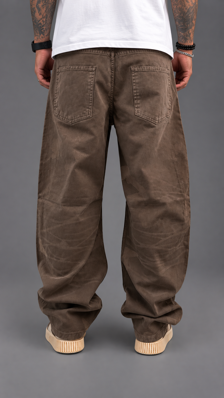 JEANS LASER CAMOU BROWN
