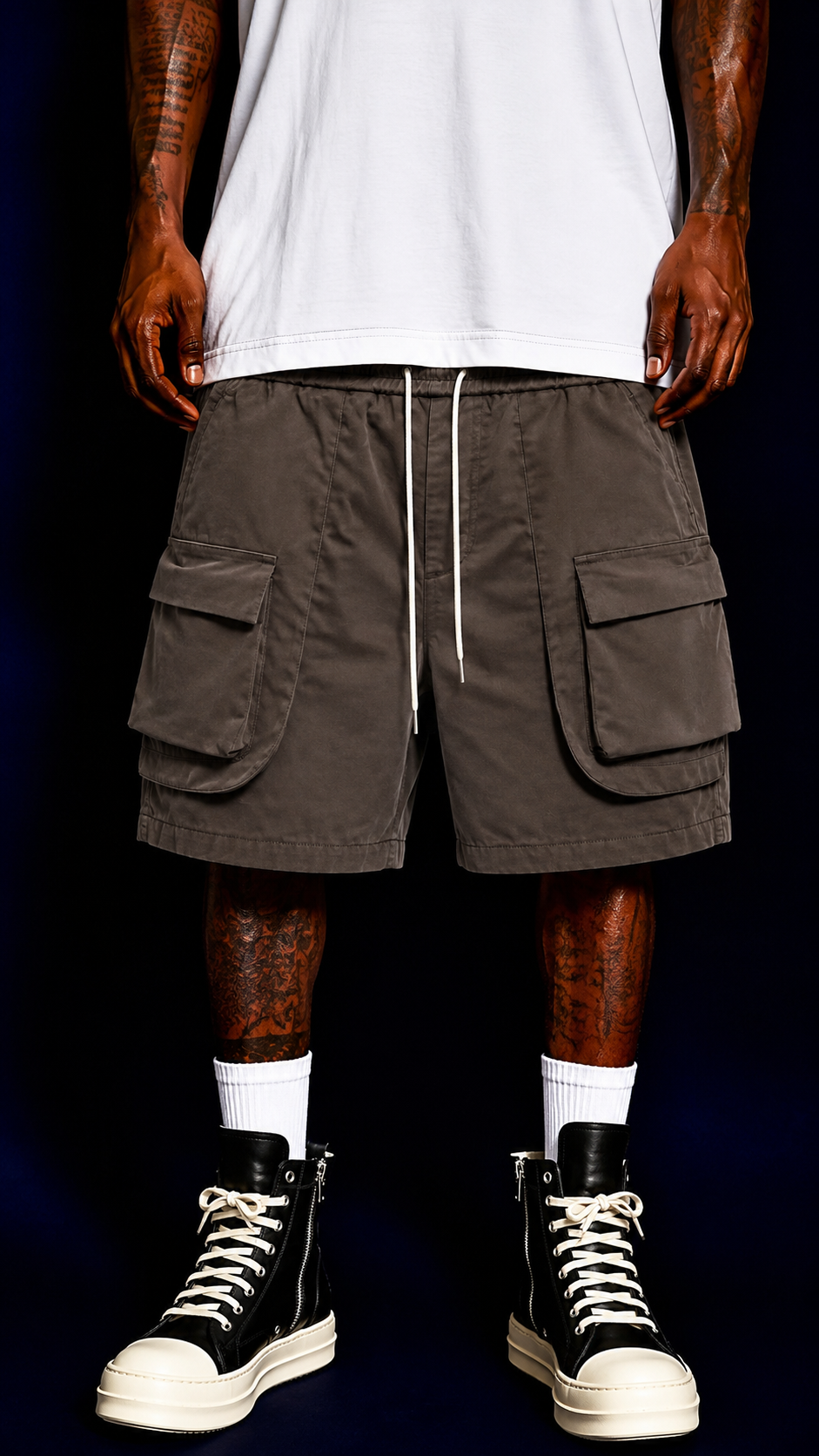 SHORTS POCKETS BROWN