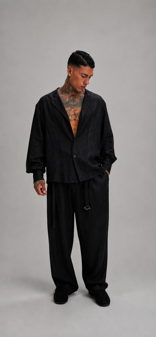 COORDINATO IN LINO HYDO BLACK