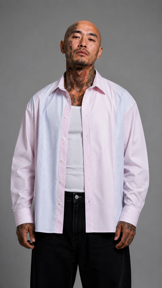 CAMICIA MULTI STRIPED PINK