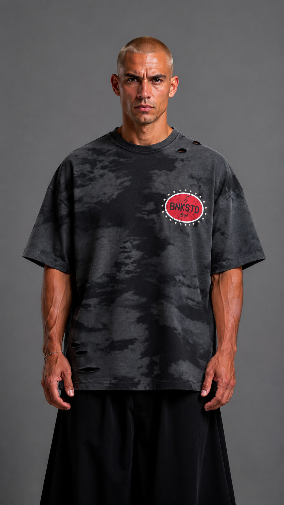 T-SHIRT BNK RAGS BLACK