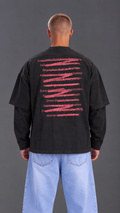 T-SHIRT DOUBLESLEEVE AW HOMME BLACK