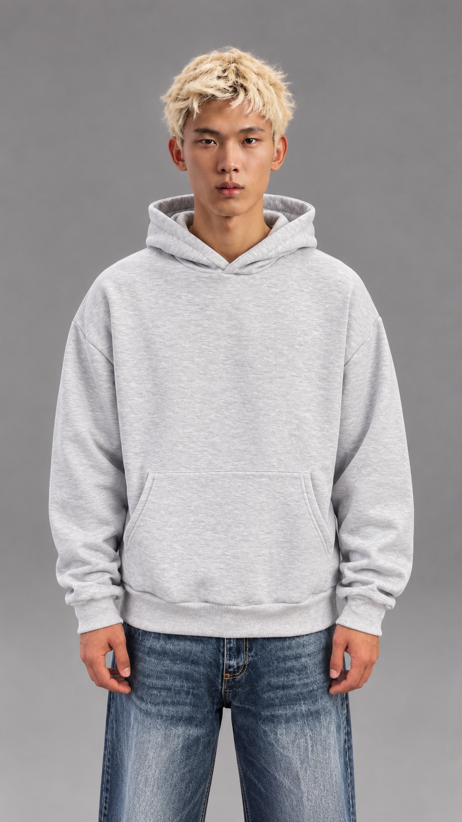 FELPA BOXY FIT LIGHT GREY