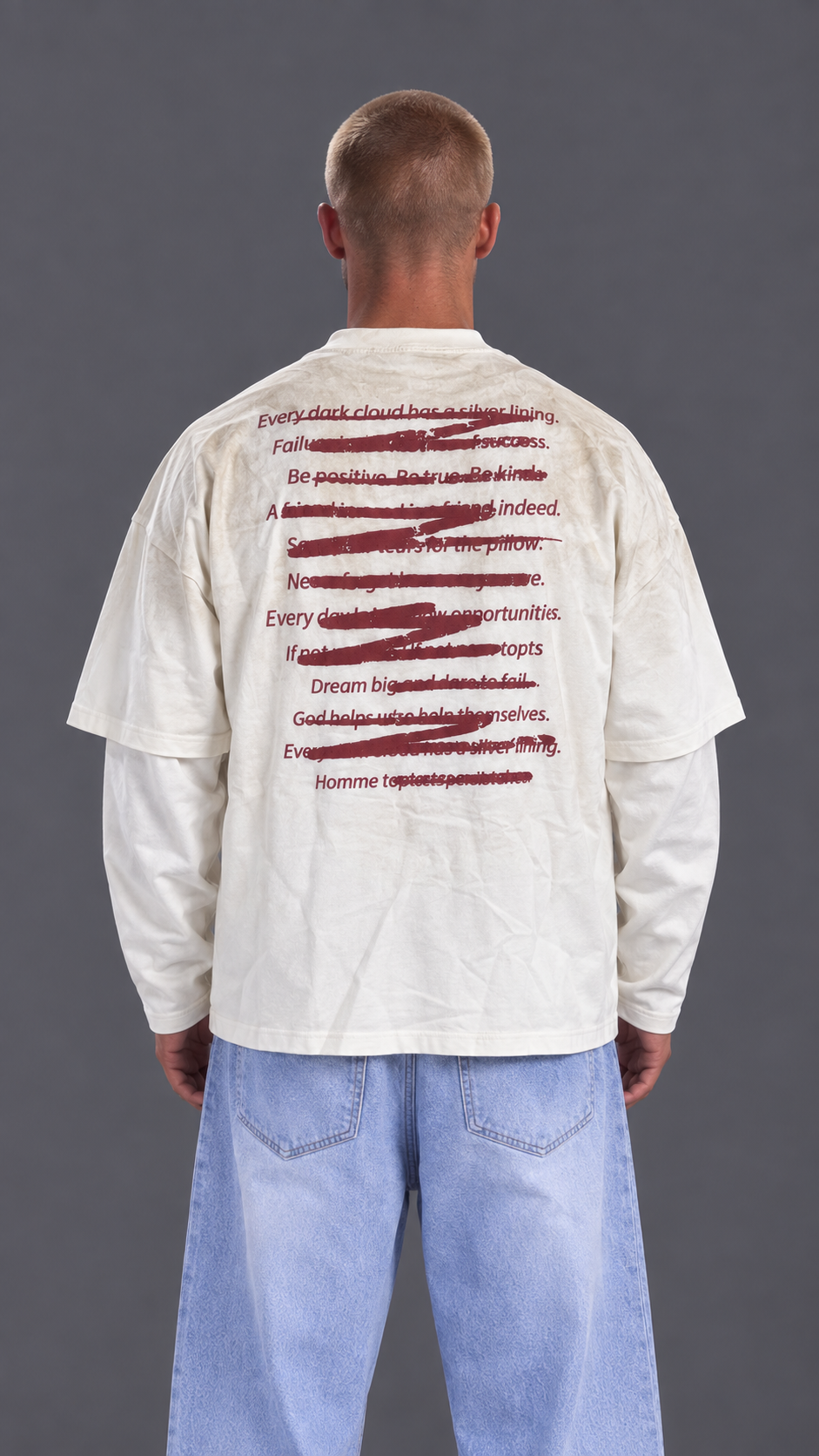 T-SHIRT DOUBLESLEEVE AW HOMME WHITE