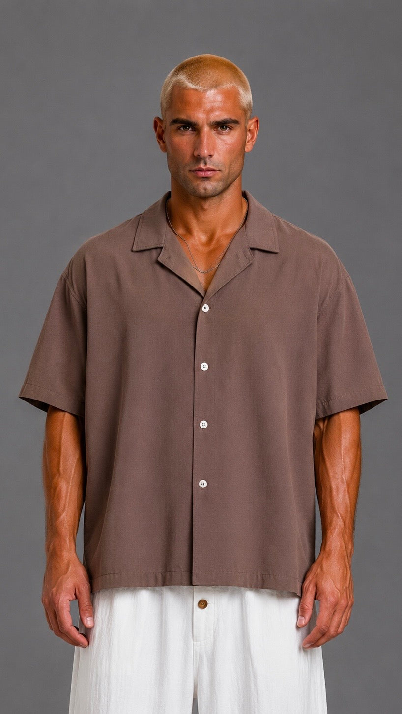 CAMICIA JW BASIC BROWN