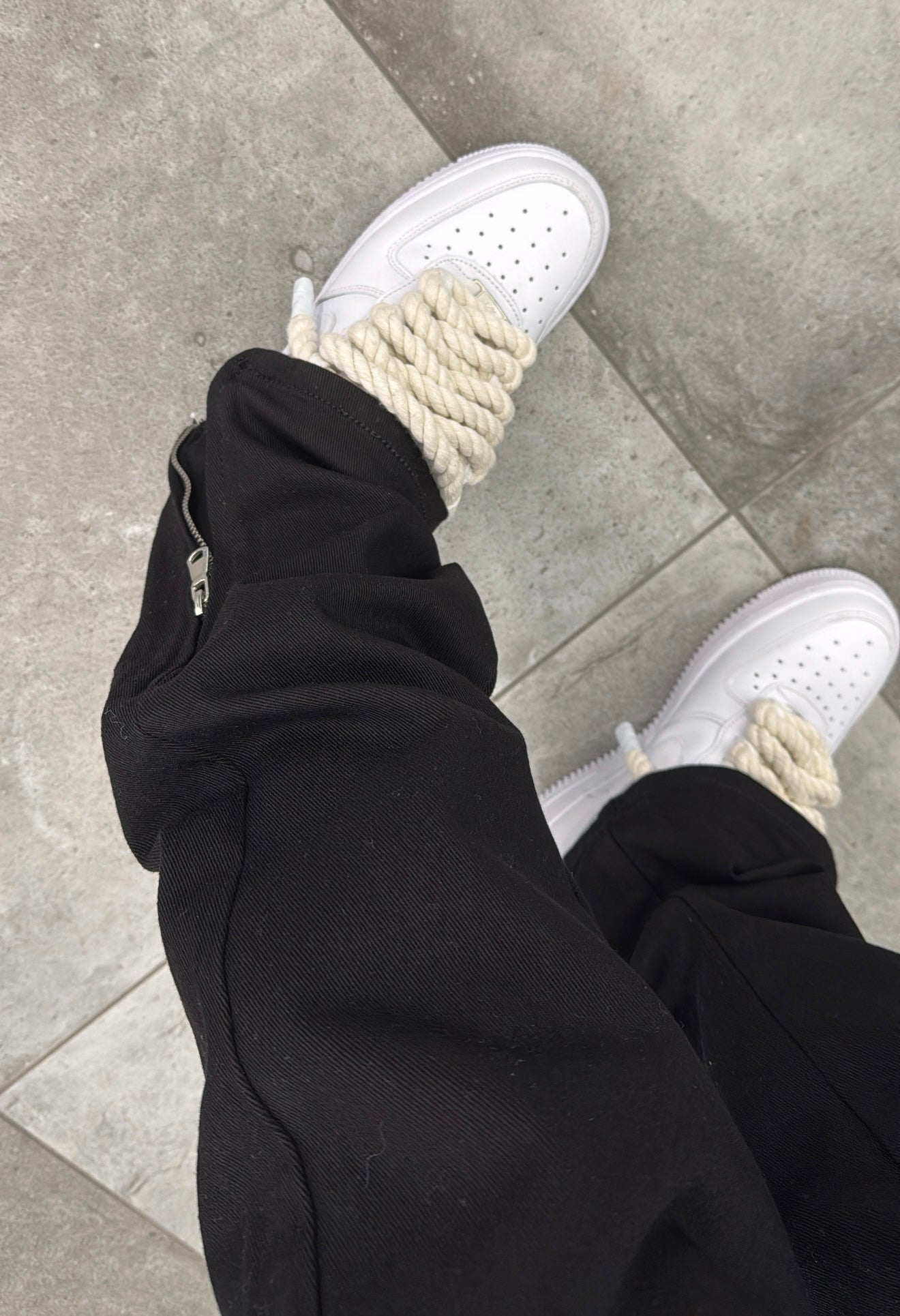 JEANS UNION ZIP AL FONDO BLACK