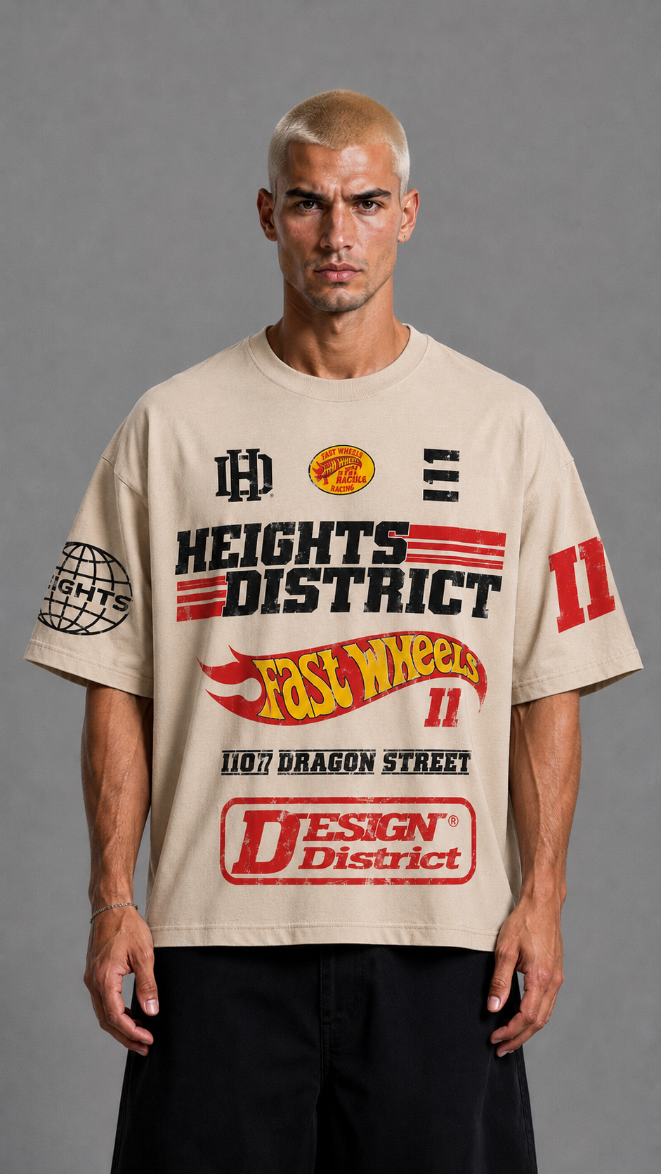 T-SHIRT RACING BEIGE