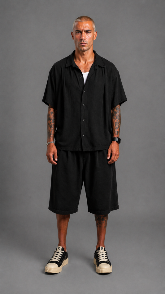 COORDINATO TOKYO SIMIL LINO BLACK