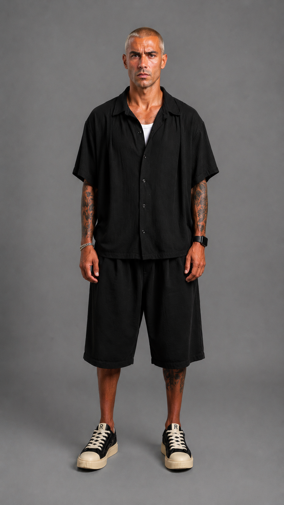 COORDINATO TOKYO SIMIL LINO BLACK