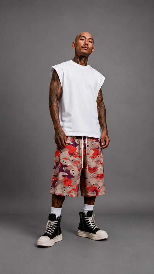 SHORTS MIMETICO ORANGE
