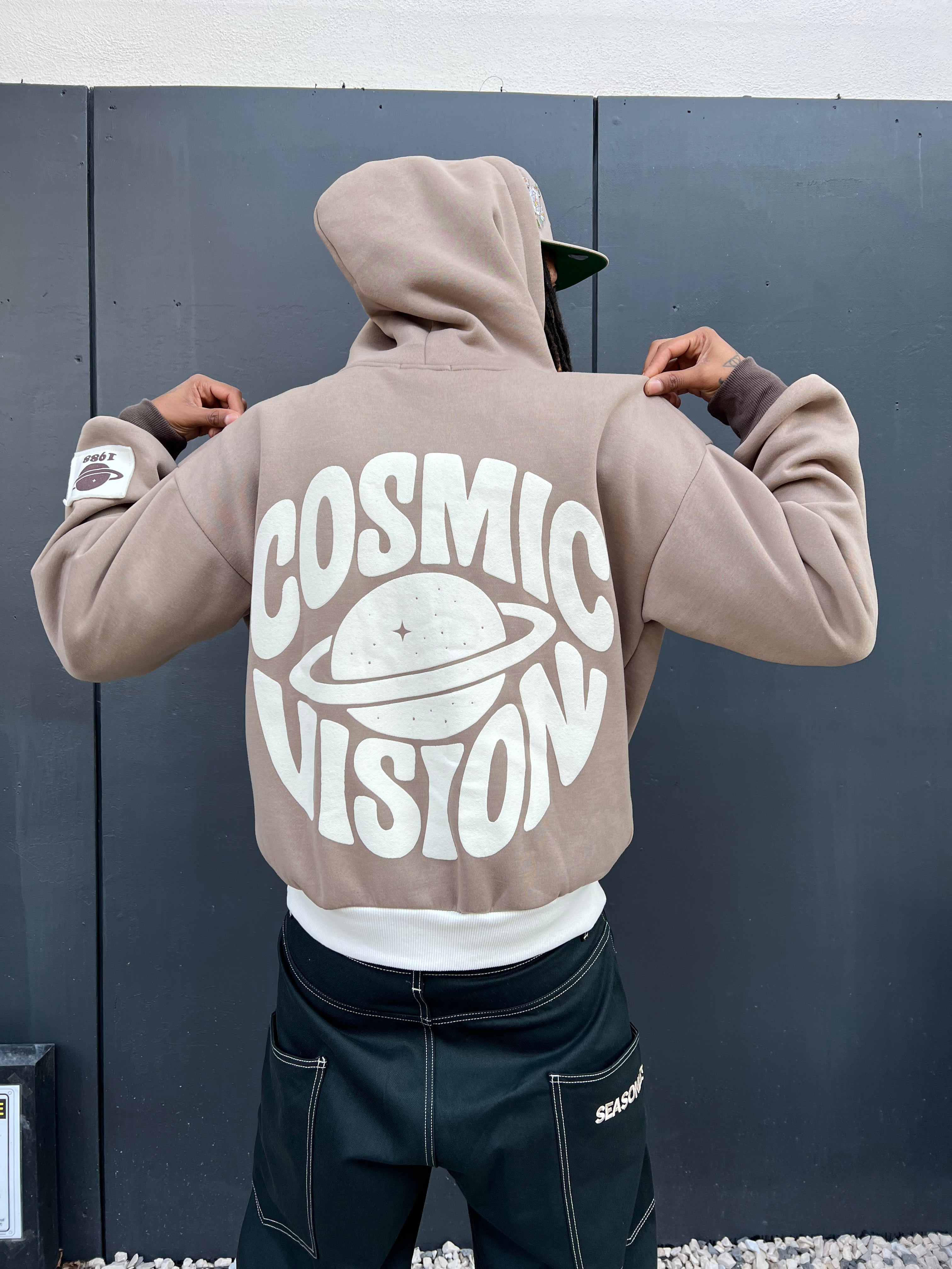 FELPA CON CAPPUCCIO COSMIC BEIGE