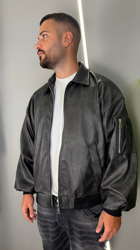 BOMBER ECOLEATHER OVERSIZE