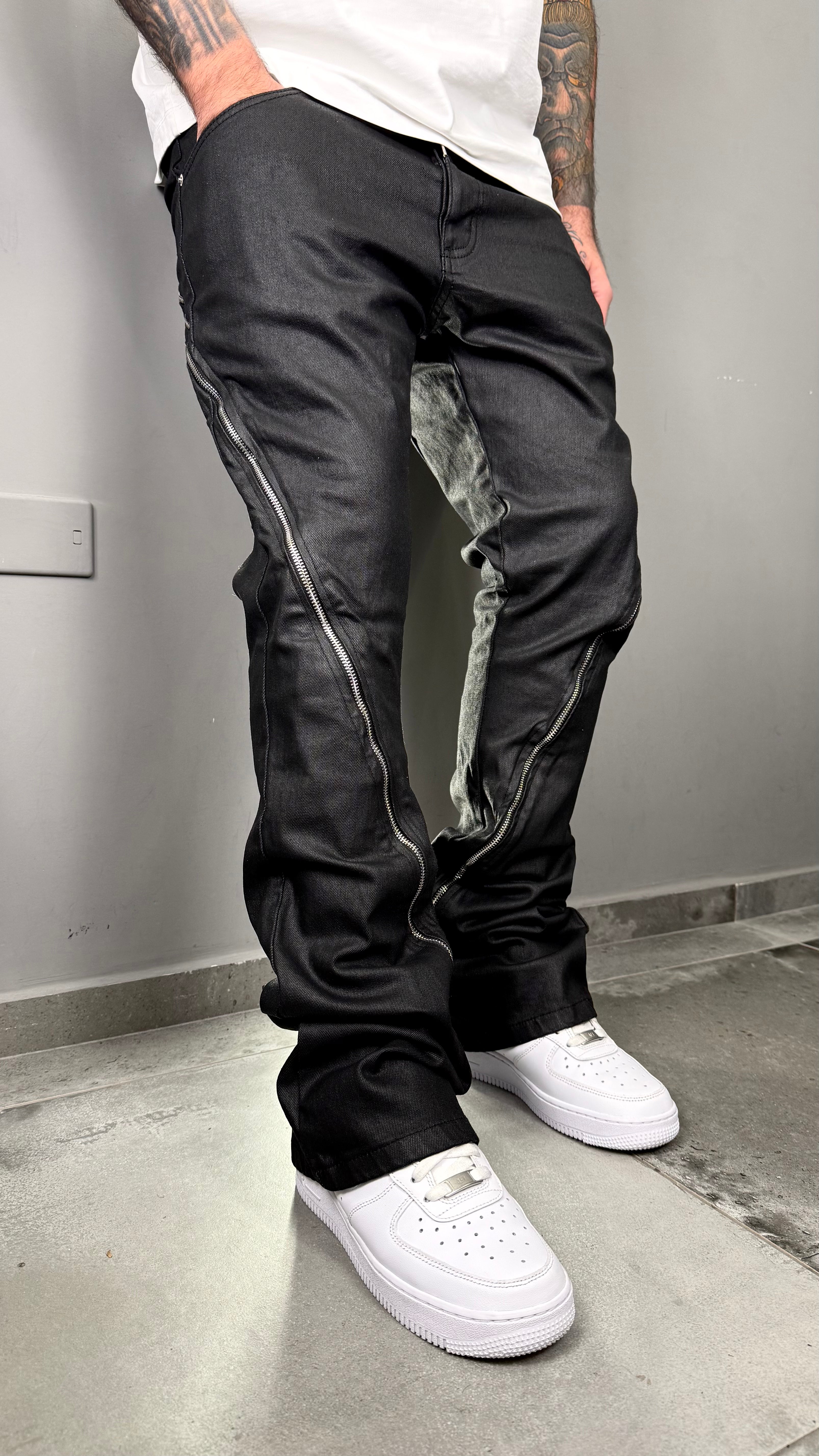 JEANS FLARE 421 SPALMATO CIANOTIC