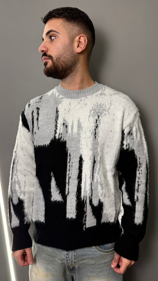 PULLOVER ABSTRACT 2.0 WHITE