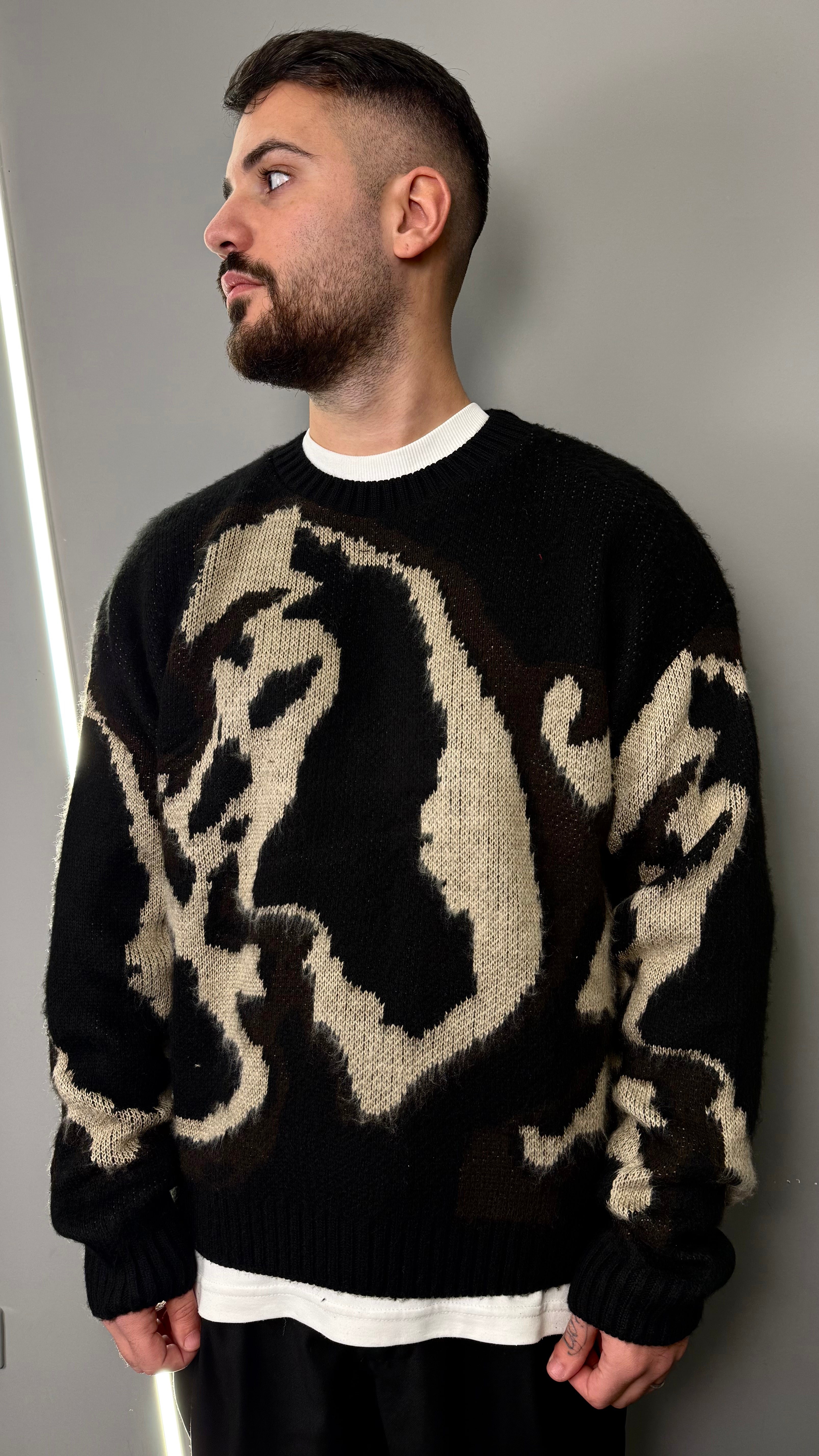 PULLOVER ABSTRACT BNK BLACK