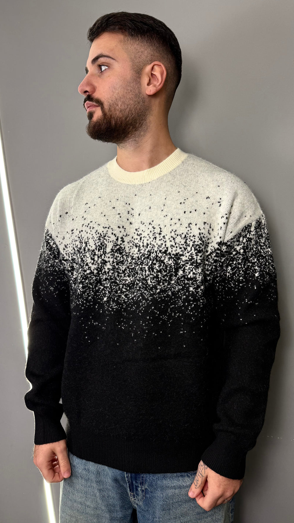 PULLOVER DEGRADE' 86145 PREMIUM BLACK