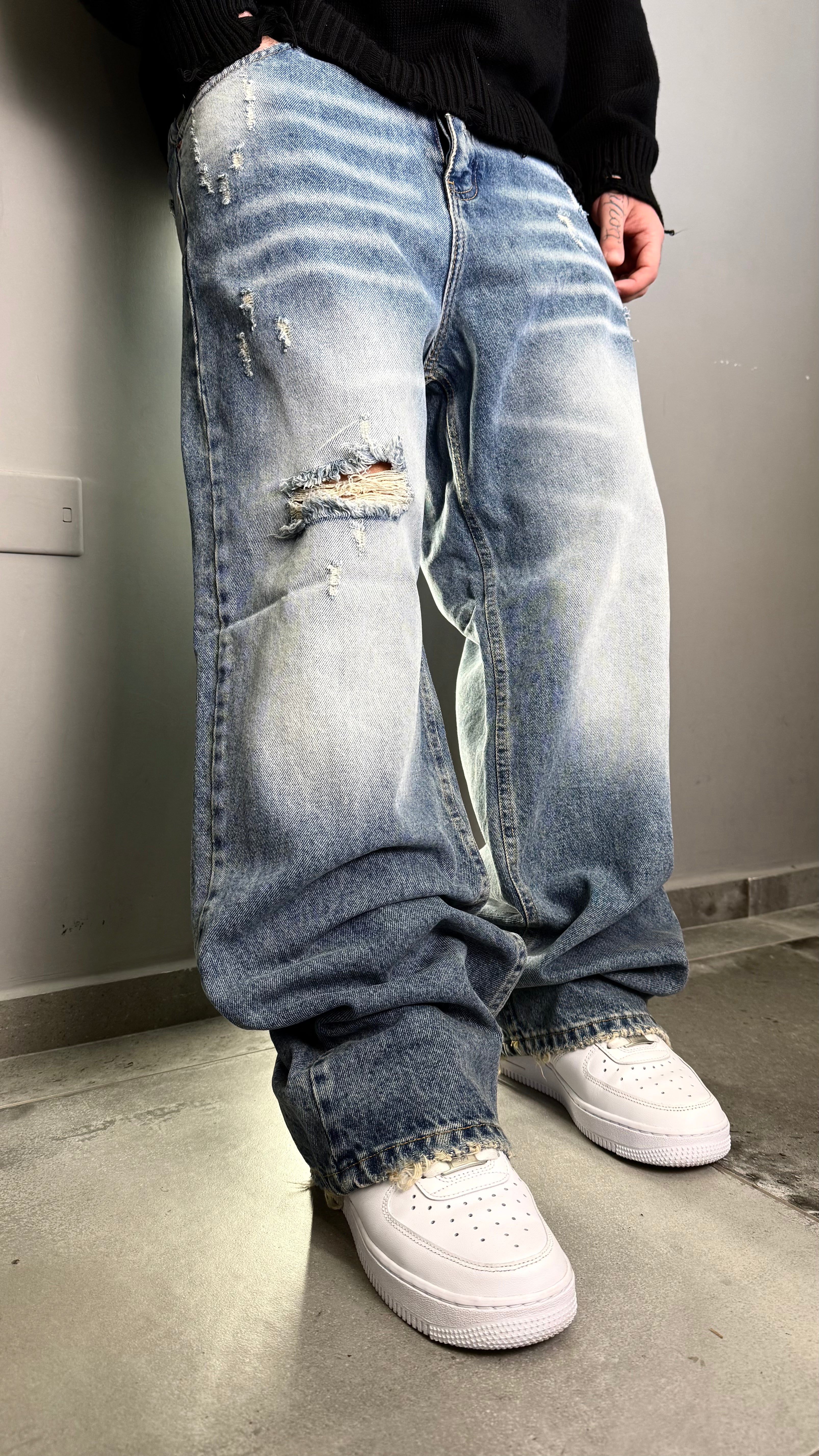 JEANS SUPERBAGGY 01 SABBIATO CIANOTIC