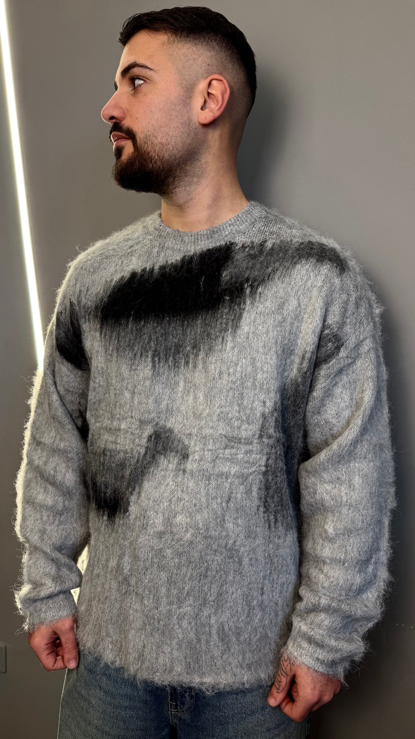 PULLOVER MOHAIR GREY 86136