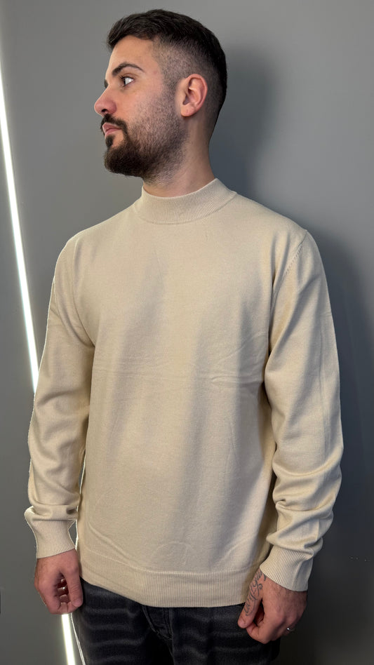 MAGLIONE MEZZOCOLLO 86124 BEIGE