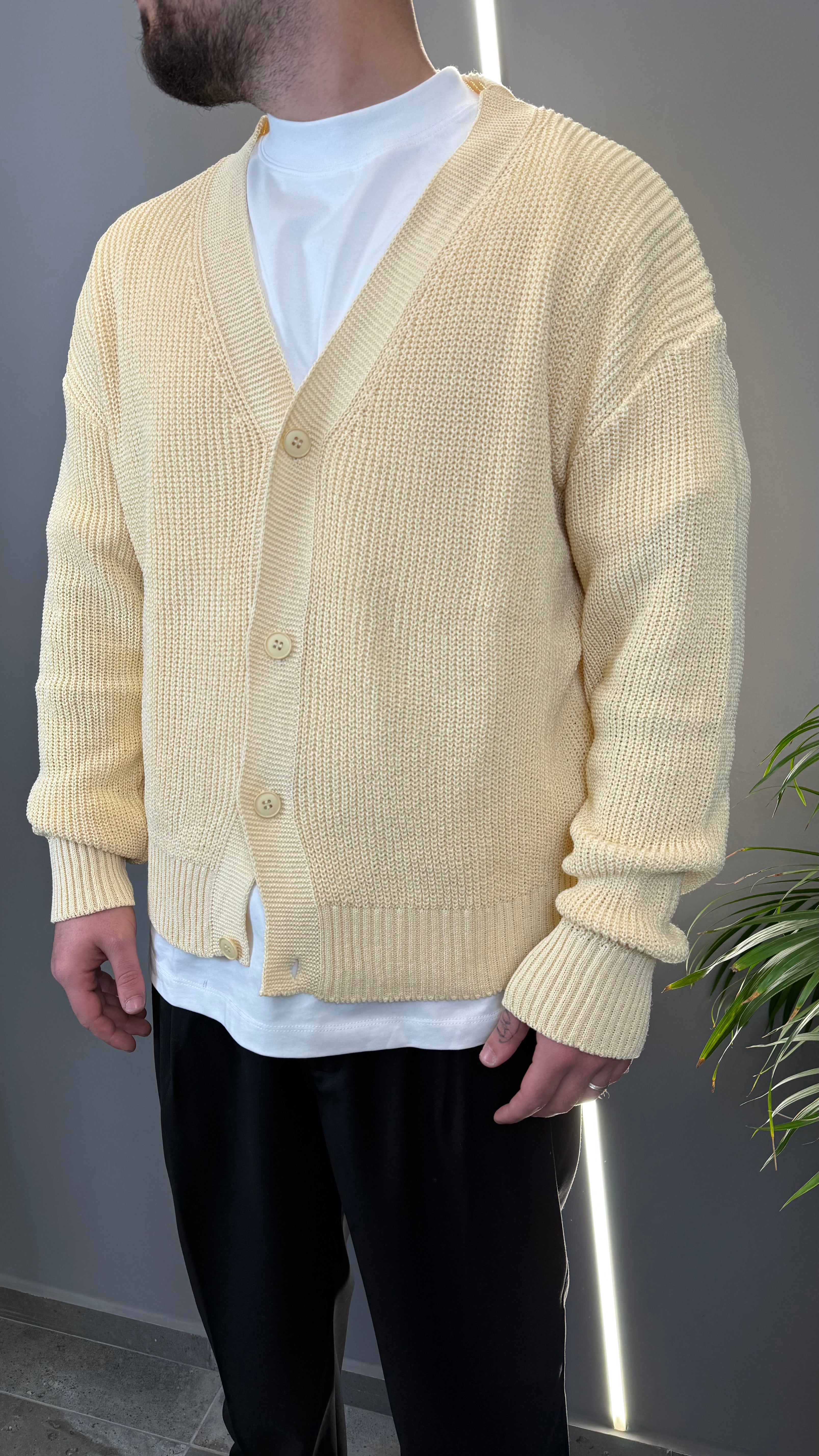 CARDIGAN NOPE YELLOW