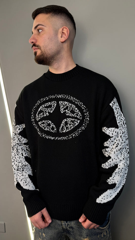 PULLOVER FLAME ARCHIIVE BLACK