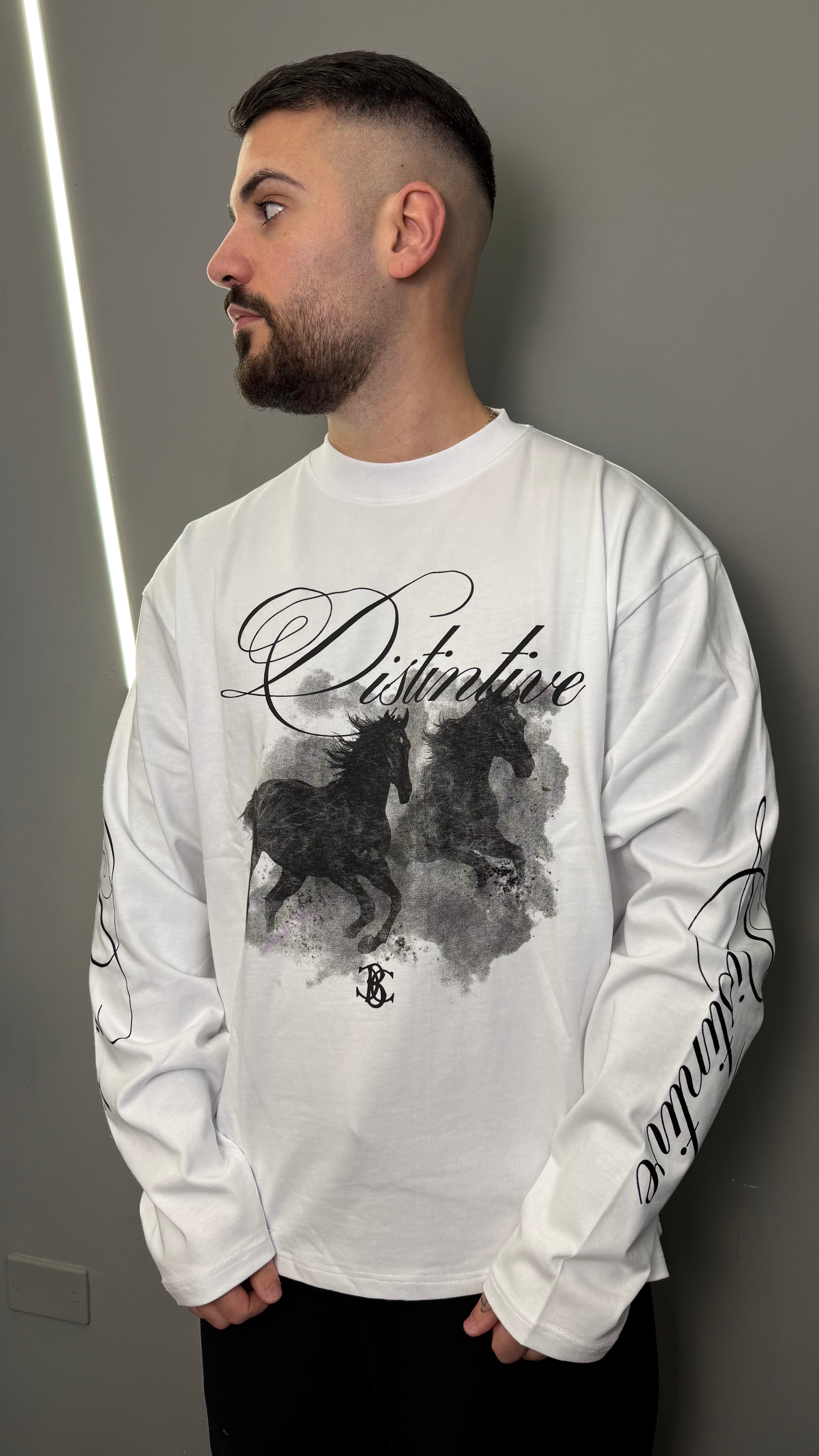 T-SHIRT HORSE BLACK CIRCUS WHITE