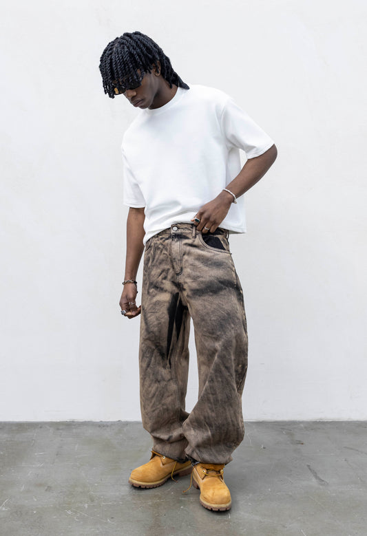 JEANS BALOON PRESENT BROWN