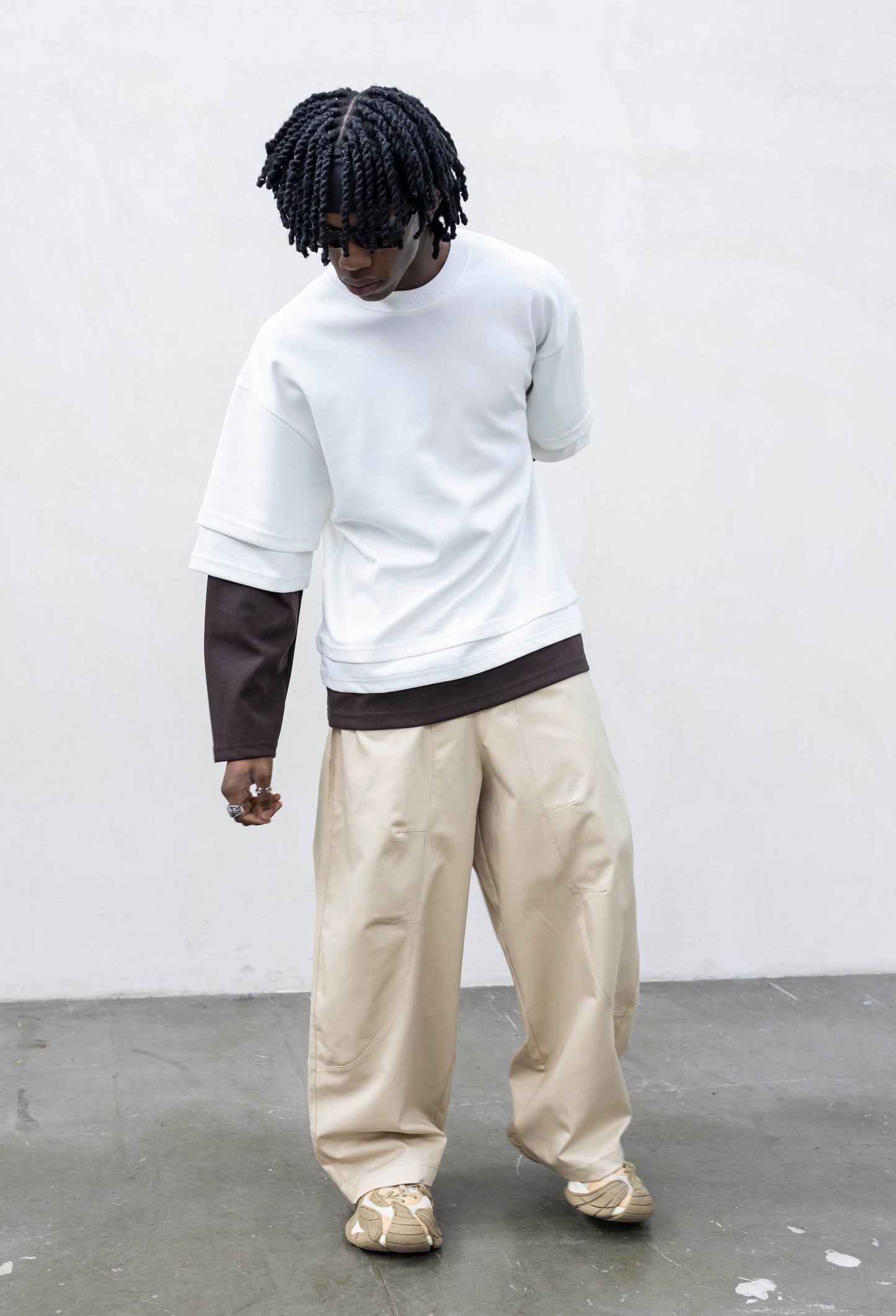 T-SHIRT DOUBLESLEEVE TRIPLE WHITE