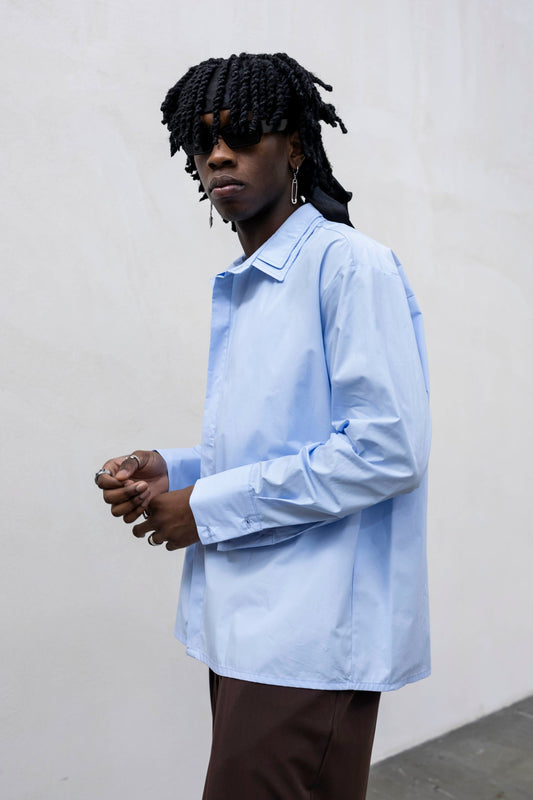 CAMICIA DOUBLE NECK SKY