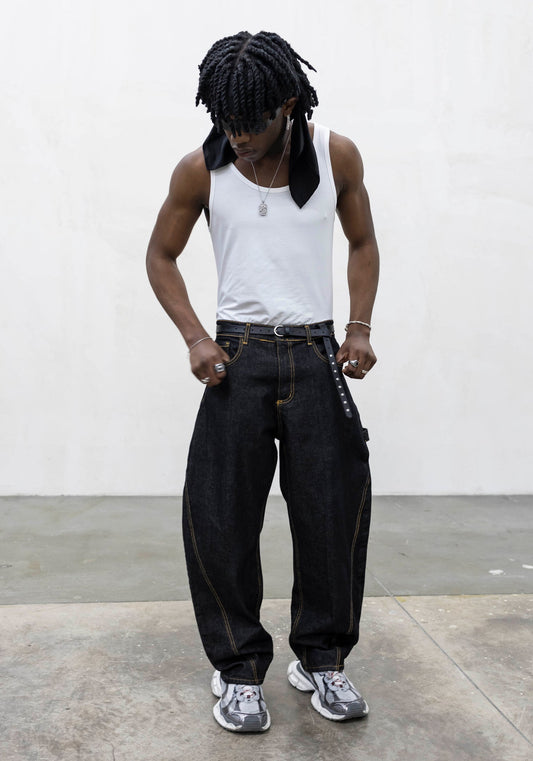 JEANS BALOON CONTRAST